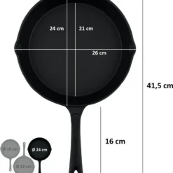 BBQ-Toro Ultimate PRO3+ Pfannen Set, 3-teilig, Gusseisen Bratpfanne, Steakpfanne -Günstiges Herd Genuss Geschäft 06c38ed5be8add86768ed46ad20d917c