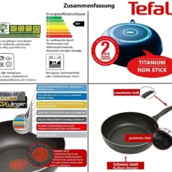 Tefal B30310 Cook&Clean Pfannenset 5tlg Hochrand, Pfanne 28cm + 30cm Hoher Rand, Teflon Antihaftbeschichtet, Bratpfanne Set Tief , Inkl. Deckel -Günstiges Herd Genuss Geschäft 0d7491c9b890d2b2136cdbfe150a259c
