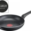 Tefal B55604, Rund, Allzweckpfanne, Schwarz, Titan, Aluminium, Thermo-Punkt