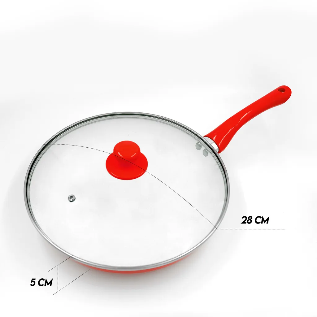 Pfannenset Keramik 5-tlg Bratpfannen Rot Neu 7 Pfannenset Keramik 5-tlg Bratpfannen Rot Neu – Bild 5