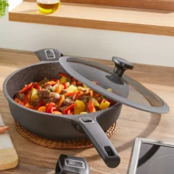 GSW Schmorpfanne Easy Click 28 Cm Mit Glasdeckel 5-tlg., 167833, Aluminium, Ca. 4,0 L -Günstiges Herd Genuss Geschäft 1f823ca95cadf3d5e93a3c12e1c4ee63