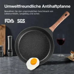 Daynee Antihaft Bratpfanne 28cm Bratpfanne Induktion Mit Echten Steinpartikeln Pfanne Mit Deckel Bratpfanne Geeignet Für Induktion, Gasherde, Elektro -Günstiges Herd Genuss Geschäft 234105cbd36eb37e141118f1303d25ef
