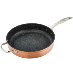 Excellence Sauteuse Ø28 Cm By Kitchen Pro - Schmorpfanne 28cm Mit Deckel, Pfanne, Aus Kupfer Und Rostfreiem Edelstahl, Induktion -Günstiges Herd Genuss Geschäft 285f7e5e46cbf3227e608eab06e231ba