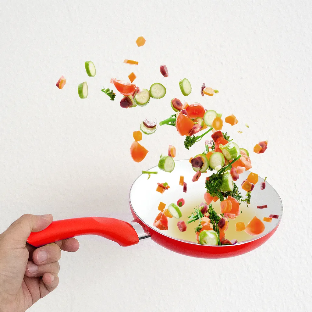 Pfannenset Keramik 5-tlg Bratpfannen Rot Neu 5 Pfannenset Keramik 5-tlg Bratpfannen Rot Neu – Bild 3