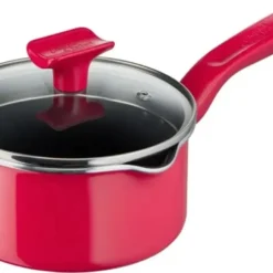 Tefal Chefclub By Stielkasserolle 16 Cm G80622, Rund, Rot, Aluminium, Titan, Rot, Keramik, Gas, Halogen, Induktion -Günstiges Herd Genuss Geschäft 2a238211aa2e1d23823ff1c623f3ed2d