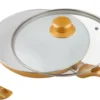CERAMICORE - 5ER-SET KERAMIK-Beschichtung Mit Glasdeckel Bratpfannenset 20cm 24cm 28cm Pfannenset Aluminium Gold 2 CERAMICORE - 5ER-SET KERAMIK-Beschichtung Mit Glasdeckel Bratpfannenset 20cm 24cm 28cm Pfannenset Aluminium Gold -Günstiges Herd Genuss Geschäft 329f7677e9840ccc781a8e5f5988a034