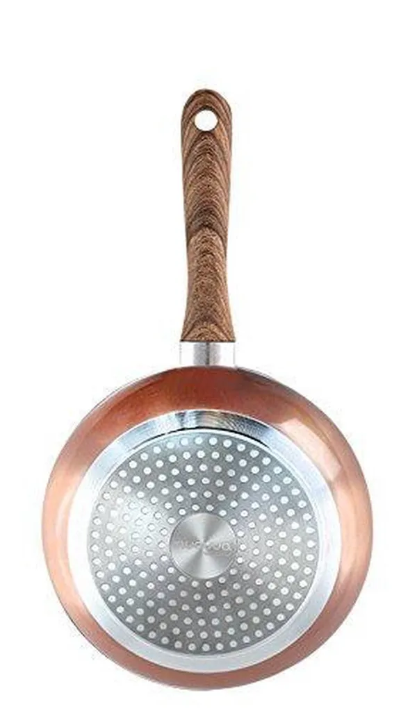 Nuovva Kupfer Bratpfanne - Keramische Antihaftbeschichtung - Holzgriff Bratpfanne - Ø 24 Cm Induktion - PTFE-frei 8 Nuovva Kupfer Bratpfanne - Keramische Antihaftbeschichtung - Holzgriff Bratpfanne - Ø 24 Cm Induktion - PTFE-frei – Bild 6