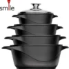 Smile MGK-12 Kochtopf, Geschmiedetes Aluminium, Schwarz 1 Smile MGK-12 Kochtopf, Geschmiedetes Aluminium, Schwarz -Günstiges Herd Genuss Geschäft 3d1ea7d410daa67b7e097428f21fc5db