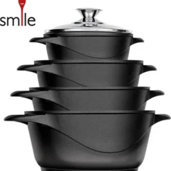 Smile MGK-12 Kochtopf, Geschmiedetes Aluminium, Schwarz