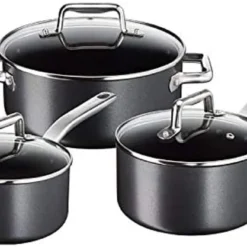 Tefal C55654 PROGRADE Topfset Pfannenset Induktion 8 TLG, UVP 299€, Für Alle Herdarten, Antihaft Pfannen 26 Cm + 30 Cm, Topf 24cm, Stieltopf 20 Cm + 18 Cm, Spülmaschinenfest -Günstiges Herd Genuss Geschäft 3f380fdc1b271d5cc570c639b3243ace