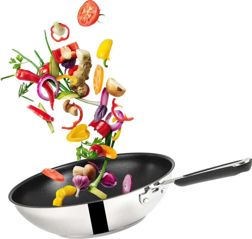 Tefal E76 Jamie Oliver Pfannenset Induktion 6 TLG Set 12,- Hohe Wokpfanne Mit Deckel 28cm, Pfanne 28 Cm + 24cm, Edelstahl 18/10 Rostfrei, Spülmaschinenfest, Antihaft-beschichtet 9 Tefal E76 Jamie Oliver Pfannenset Induktion 6 TLG Set 12,- Hohe Wokpfanne Mit Deckel 28cm, Pfanne 28 Cm + 24cm, Edelstahl 18/10 Rostfrei, Spülmaschinenfest, Antihaft-beschichtet – Bild 7