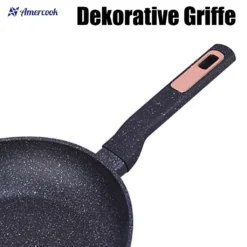 AMERCOOK Brittany Bratpfanne 20 Cm - Universal-Pfanne Mit Aluminiumkern Bratpfanne - Für Alle Herdarten Zum Braten, Kochen Und Schmoren Induktionsgeeignet Bratpfanne Antihaft-beschichtet -Günstiges Herd Genuss Geschäft 48cc8582644e64238d2510d0e34d3685