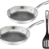 Tefal Pfannenset ETERNAL MESH Edelstahl Kratzfest °24cm/°28cm + Ingenio Pfannenwender -Günstiges Herd Genuss Geschäft 4907961fdf95cb5640ccd1dae2a09a28