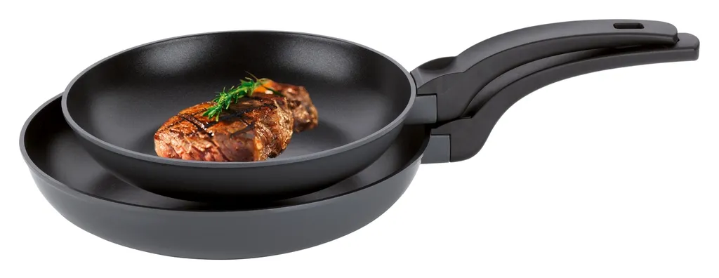 Bratpfannen-Set 2-teilig - Schwarz - Aluguss 3 Bratpfannen-Set 2-teilig - Schwarz - Aluguss