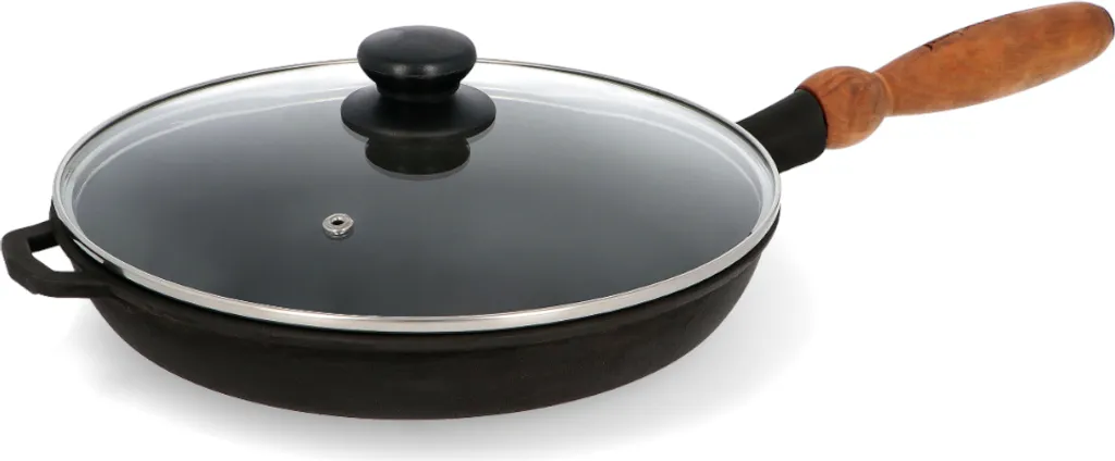 Gusspfanne Ø 24 Cm Mit DECKEL Bratpfanne Gusseisen MAYSTERNYA IRON WOOD 6 Gusspfanne Ø 24 Cm Mit DECKEL Bratpfanne Gusseisen MAYSTERNYA IRON WOOD – Bild 4