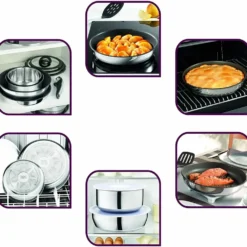 Tefal Pfannenset INGENIO 24/28cm L94092 + 2 X Jamie Oliver Glasdeckel 24/28cm + 2 Griffe + Ingenio Pfannenwender -Günstiges Herd Genuss Geschäft 573792a52c72cdcdd6f19bfdf684fdf6