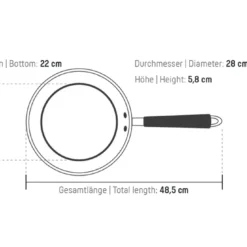 COOLINATO Bratpfanne 28cm Aus Edelstahl – Beschichtet -Günstiges Herd Genuss Geschäft 59ecf9d3d5d14f9016cf7fd39d7ea054