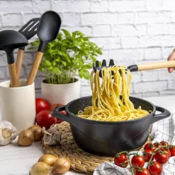 Smile - 10-teiliges Kochgeschirr-Set - Antihaftbeschichtung - Schwarz ,MGK-17 -Günstiges Herd Genuss Geschäft 5a1cfe04c23dbe701b957833d8c9bc87