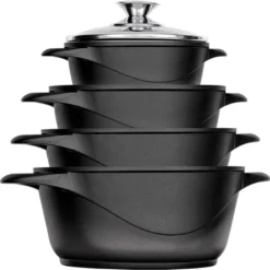 Smile MGK-12 Kochtopf, Geschmiedetes Aluminium, Schwarz -Günstiges Herd Genuss Geschäft 61e4f171bcb8fbc5747b028e103832b8