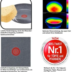 Tefal G13409 Healthy Wokpfanne Induktion 28cm -3 Tlg, Edelstahl Wok Bratpfanne Antihaft-beschichtet, Spülmaschinenfest, Rutschfester Griff, Für Alle Herdarten -Günstiges Herd Genuss Geschäft 6268b796607e2b705d1a2efd8caedcfb