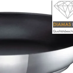 Schulte-Ufer Gastro-SUS Industar DIAMAS Pro Diamantversiegelung Edelstahl Pfannenset 163059-20 -24 -28, Ecotherm® Aluminium-Kapselboden -Günstiges Herd Genuss Geschäft 674e6ce840a81477b8d0e03744de462d