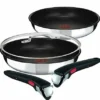 Tefal Pfannenset INGENIO PREFERENCE °24/28cm L94092 + Jamie Oliver Gravur Glasdeckel °28cm + 2 Griffe -Günstiges Herd Genuss Geschäft 710b44a3add96689c3c011ecdf674b2a