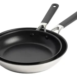 KitchenAid Pfannenset Classic Stainless Steel - ø 24 Und 28 Cm - Standard Antihaftbeschichtung