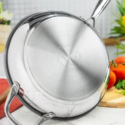 Livington Dura Pan - Pfannenset Mit Universaldeckel - 28cm + 24cm Pfanne - 3-lagige Antihaftbeschichtung - Pflegeleichtes Edelstahlgehäuse - Für Alle Herdplatten Geeignet -Günstiges Herd Genuss Geschäft 7c4572af513af58facf60750e15cbd61