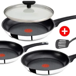 Tefal E43510 Jamie Oliver Pfannenset 5 Tlg 20,26,28cm Edelstahl Pfannen Bratpfannen Mit Deckel Pfanne Teflon Induktion Induktionsgeeignet Ofenfest Antihaftbeschichtet -Günstiges Herd Genuss Geschäft 7e991d5a937c050df4ba458186156a14
