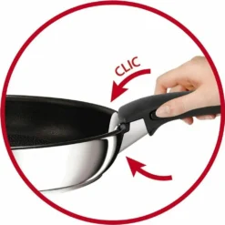 Tefal Pfannenset INGENIO 24/28cm L94092 + 2 X Jamie Oliver Glasdeckel 24/28cm + 2 Griffe + Ingenio Pfannenwender -Günstiges Herd Genuss Geschäft 85216dc5b1f8a9bd98f2d8d33325e78f