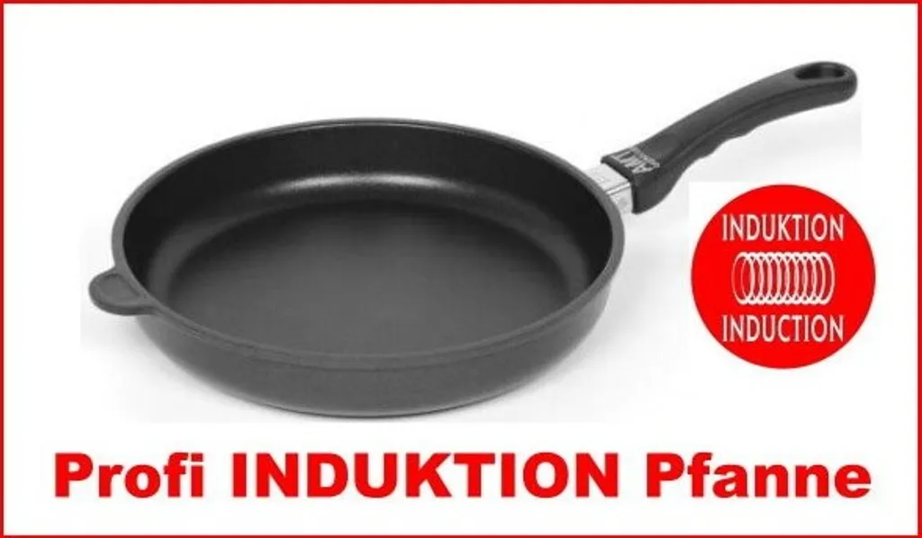 AMT Gastroguss I-528 Bratpfanne, 28 Cm Max. Durchmesser, Gusseisen/Gussaluminium, Induktionsherd-geeignet, Antihaftbeschichtung 7 AMT Gastroguss I-528 Bratpfanne, 28 Cm Max. Durchmesser, Gusseisen/Gussaluminium, Induktionsherd-geeignet, Antihaftbeschichtung – Bild 5
