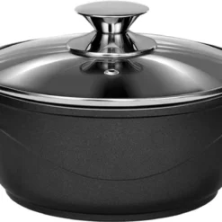 Smile MGK-12 Kochtopf, Geschmiedetes Aluminium, Schwarz -Günstiges Herd Genuss Geschäft 8f105a05c73c7d4d67fea53c63638074