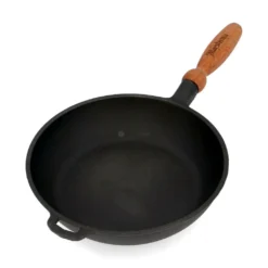 Gusseisenpfanne - Bratpfanne - Tiefe Pfanne Mit Holzgriff - Maysternya - 28 Cm -Günstiges Herd Genuss Geschäft 931f68d1bf84dfd41238ae02680c55fc