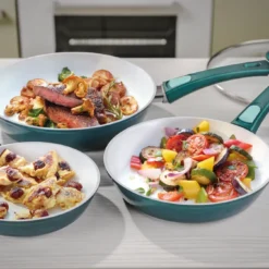 Genius Cerafit Fusion Bratpfannen-Set (7 Teile) Ø 20 Cm Ø 24 Cm Ø 28 Cm In Smaragdgrün Mit Antihaft-Beschichtung; A24055 -Günstiges Herd Genuss Geschäft 96f4b1179de00ecd40f179651e8681ec