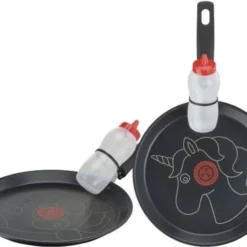 Tefal Creative Edition Panda Crepepfanne/Pfannkuchenpfanne 25 Cm, Crepes Pfanne Induktionsgeeignet, Antihaftbeschichtet, Pfannkuchen Crepes Mit Tiermuster, Inkl Dosierflasche 200ml, Schwarz