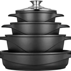 Smile MGK-12 Kochtopf, Geschmiedetes Aluminium, Schwarz -Günstiges Herd Genuss Geschäft a5696aa32ee9a163ce2b0edb3e476021