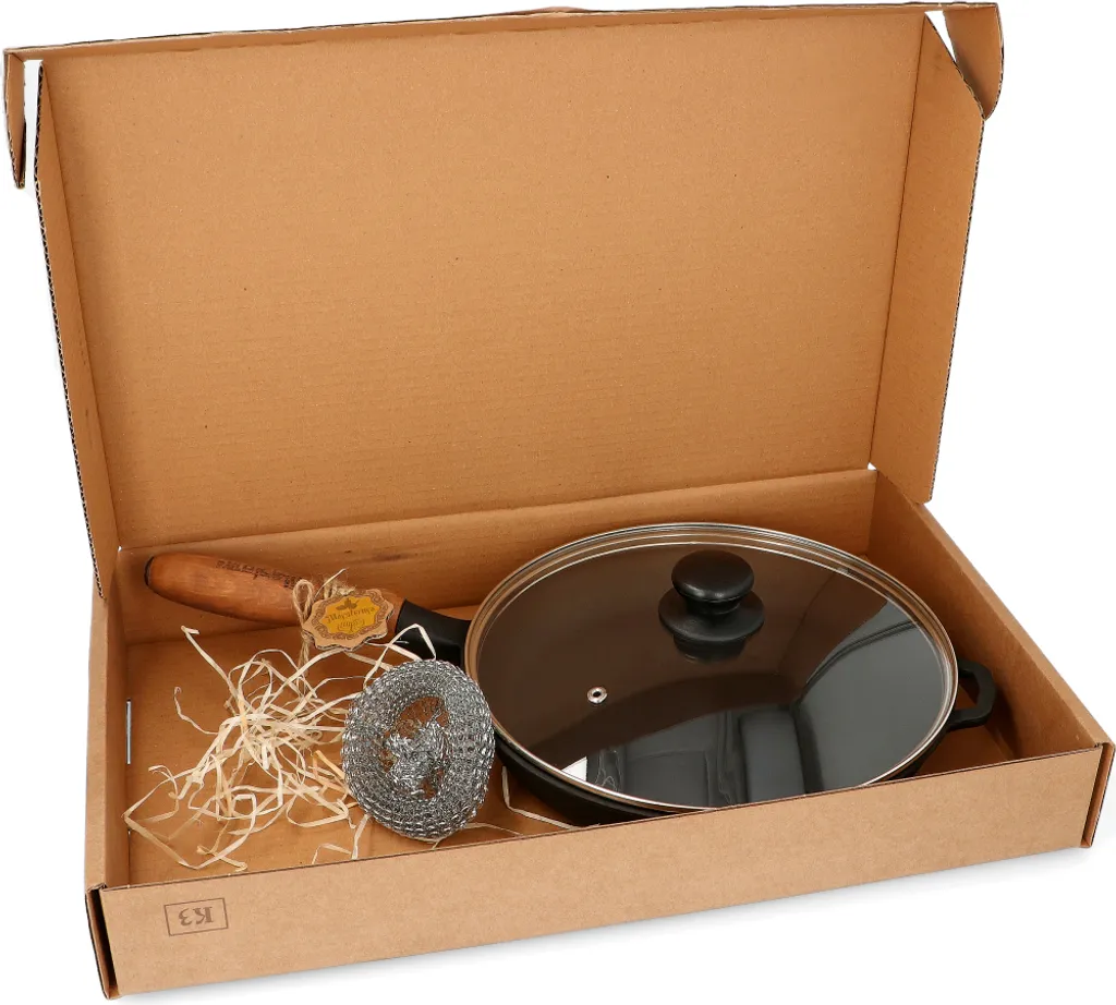 Gusspfanne Ø 24 Cm Mit DECKEL Bratpfanne Gusseisen MAYSTERNYA IRON WOOD 8 Gusspfanne Ø 24 Cm Mit DECKEL Bratpfanne Gusseisen MAYSTERNYA IRON WOOD – Bild 6