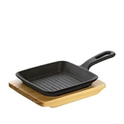 Küchenprofi BBQ Servierpfanne + Holzbrett 23 Cm Gusseisen Grillpfanne -Günstiges Herd Genuss Geschäft b623773b7f847605d01a5d2c9316eb8a