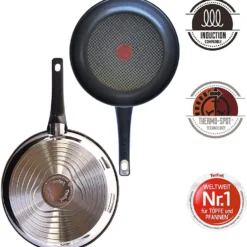 Tefal E43510 Jamie Oliver Pfannenset 5 Tlg 20,26,28cm Edelstahl Pfannen Bratpfannen Mit Deckel Pfanne Teflon Induktion Induktionsgeeignet Ofenfest Antihaftbeschichtet -Günstiges Herd Genuss Geschäft c2404ce6658c6f032fae8d5f84f5933a