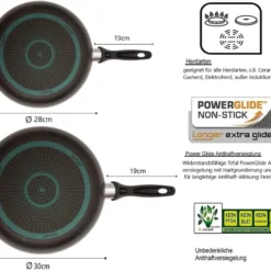 Tefal B30310 Cook&Clean Pfannenset 5tlg Hochrand, Pfanne 28cm + 30cm Hoher Rand, Teflon Antihaftbeschichtet, Bratpfanne Set Tief , Inkl. Deckel -Günstiges Herd Genuss Geschäft c39d45f5338a2fb26f974c0bd8c07275
