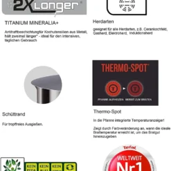 Tefal G13411 Cook Healthy Pfannenset Induktion 6 Tlg, Hohe Wokpfanne Mit Deckel 28cm, Pfanne 30 Cm + 24cm, Alle Herdarten, Spülmaschinenfest, Antihaft-beschichtet, Wok & Bratpfanne Set -Günstiges Herd Genuss Geschäft c59e83dc0bd889ef12cd256d09fb8d1c