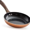 Nuovva Kupfer Bratpfanne - Keramische Antihaftbeschichtung - Holzgriff Bratpfanne - Ø 24 Cm Induktion - PTFE-frei -Günstiges Herd Genuss Geschäft c6d7135bfbc9acc43b3cf7abb0450109