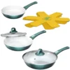 Genius Cerafit Fusion Bratpfannen-Set (7 Teile) Ø 20 Cm Ø 24 Cm Ø 28 Cm In Smaragdgrün Mit Antihaft-Beschichtung; A24055 -Günstiges Herd Genuss Geschäft cc0e1e3e35e0899c0d7278cde0802a32