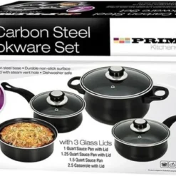 Prima Pfannenset 7-teilig – Kleine Pfannen – Schwarz – Antihaftbeschichtung – Kochset – Mit Deckel – Kochtöpfe – Soßenpfanne – Geschenk Für Mann Und Frau 7 Prima Pfannenset 7-teilig – Kleine Pfannen – Schwarz – Antihaftbeschichtung – Kochset – Mit Deckel – Kochtöpfe – Soßenpfanne – Geschenk Für Mann Und Frau -Günstiges Herd Genuss Geschäft d1c95c684de60010614c44f3882fe8ee