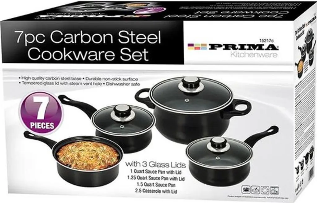 Prima Pfannenset 7-teilig – Kleine Pfannen – Schwarz – Antihaftbeschichtung – Kochset – Mit Deckel – Kochtöpfe – Soßenpfanne – Geschenk Für Mann Und Frau 4 Prima Pfannenset 7-teilig – Kleine Pfannen – Schwarz – Antihaftbeschichtung – Kochset – Mit Deckel – Kochtöpfe – Soßenpfanne – Geschenk Für Mann Und Frau – Bild 3