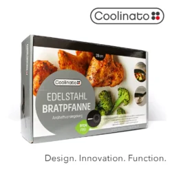 COOLINATO Bratpfanne 28cm Aus Edelstahl – Beschichtet -Günstiges Herd Genuss Geschäft d2fa3ef7d8b6fc66dd5f6550adc6bcc4