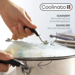 COOLINATO Schmorpfanne 28cm Aus Edelstahl – Beschichtet -Günstiges Herd Genuss Geschäft d49e2a98265b0655ed3a38604a7a22b2