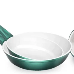 Genius Cerafit Fusion Bratpfannen-Set Induktions-Pfannen 3 Tlg Mit Kratzfester Antihaft-Beschichtung Ohne Fett Und Öl; A24633