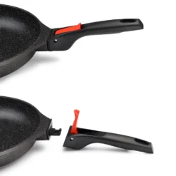 Linnuo Aluguss Pfanne 24 Cm Abnehmbarer Griff, Antihaftbeschichtete Pfanne Induktion Und Alle Herden, Dicker Boden Optimale Wärmeverteilung, Pfanne Ofenfest, Bratpfanne 24 Cm Hoher Rand | Frying Pan -Günstiges Herd Genuss Geschäft e0318e969c576e04ac06de8098a6150b