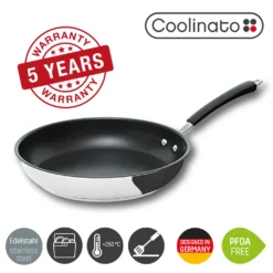 COOLINATO Bratpfanne 28cm Aus Edelstahl – Beschichtet -Günstiges Herd Genuss Geschäft e102e1d65392e225603e6b7fb02b70ff